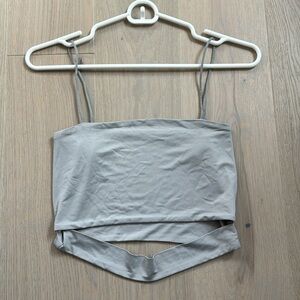 SHEIN Gray Cut Out Tank Top